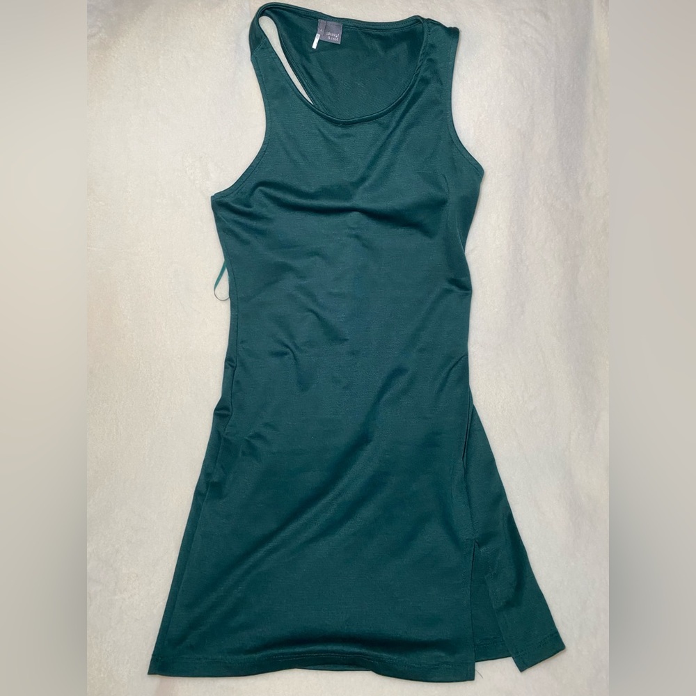 Green Tank One Shoulder Dress